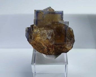 Tri colour Fluorite from La Barre mine, Puy De Dome, France