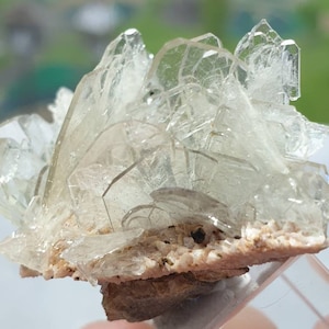 Natural Raw Mineral Specimen of Barite Window Pane Crystal on Dolomite Matrix Genuine High Quality Crystal