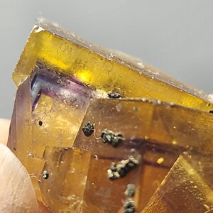 Fluorite w zoning and baryte from Glück mine, Bergmännisch Frohnau, Saxony, Germany image 4