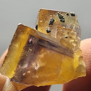 Fluorite w zoning and baryte from Glück mine, Bergmännisch Frohnau, Saxony, Germany image 6