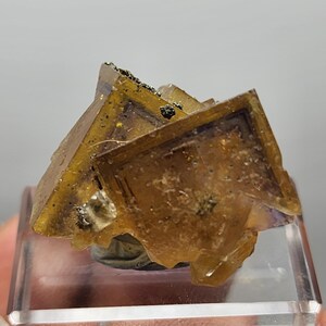 Fluorite w zoning and baryte from Glück mine, Bergmännisch Frohnau, Saxony, Germany image 5