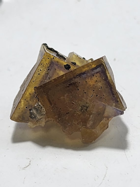 Fluorite w zoning and baryte from Glück mine, Bergmännisch Frohnau, Saxony, Germany