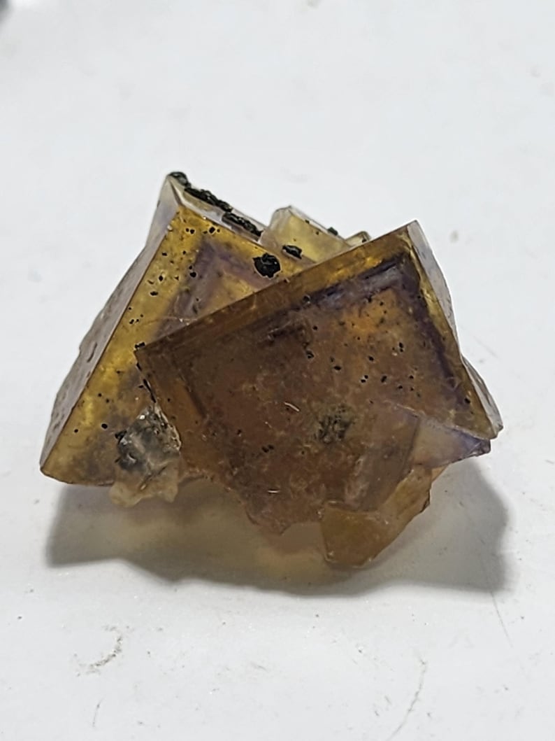 Fluorite w zoning and baryte from Glück mine, Bergmännisch Frohnau, Saxony, Germany image 1