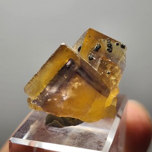 Fluorite w zoning and baryte from Glück mine, Bergmännisch Frohnau, Saxony, Germany image 3