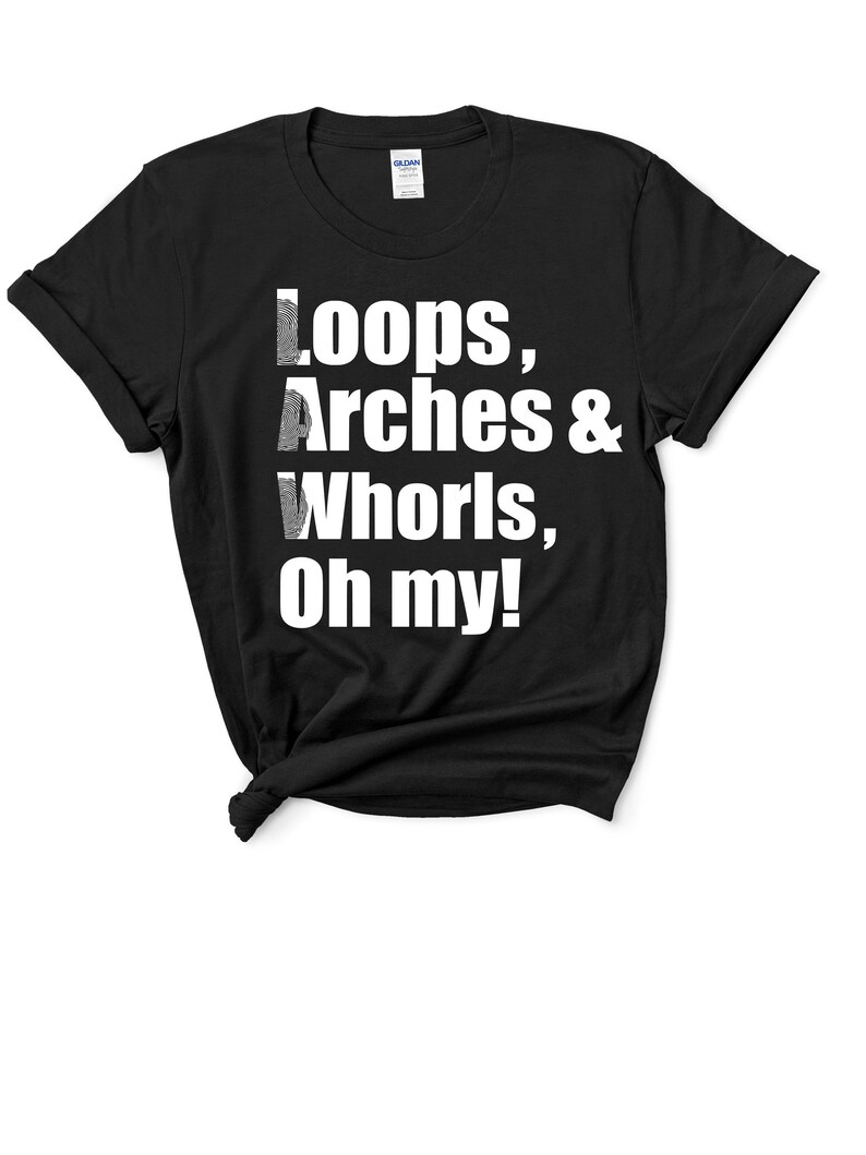Forensic Science Gifts Fingerprint Shirt Fingerprint Gifts Forensic Gifts Forensic Shirt Crime Junkie CSI Shirt Crime Scene,