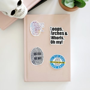 Forensic Sticker, Forensic Gifts, Fingerprint Sticker, Crime Scene Sticker, Crime Scene Gift, Forensic Science Sticker, CSI Sticker, CSI