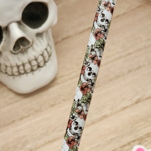 3 Pack, Floral Skull , Reusable Straws, Crime Scene , Forensics, Forensic Science, CSI, Law Enforcement, Funny Gifts, Tumbler, Plastic Straw