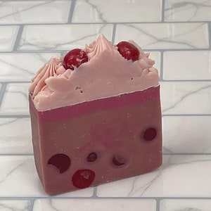 CRANBERRY SAUCED Handmade Cold Process Soap 6.5oz |  Limited Edition Berry Forward Scent