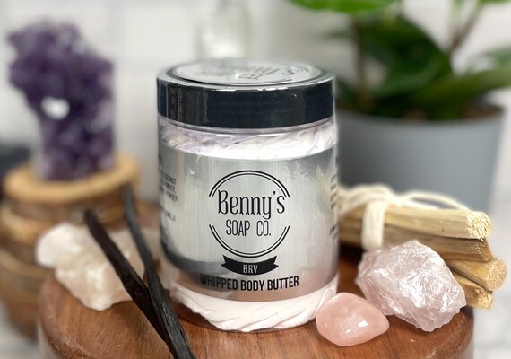 Luxurious BLACK RASPBERRY VANILLA  Whipped Body Butter 6oz | Handmade | Nourishing & Rich | Skin Softening Moisturizer