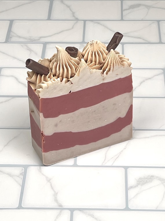 PEPPERMINT BARK Handmade Cold Process Soap 6.5oz | Limited Edition Scent | Winter Scent | Delicious Gourmand | Chocolate & Peppermint