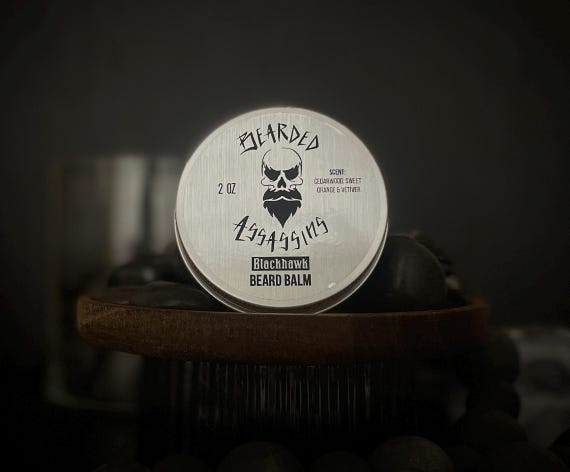 BLACKHAWK Beard Balm | 2 OZ | Tame the Flyaways | Cedarwood Orange Vetiver Essential Oils