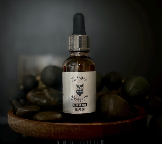 BLACKHAWK Premium Beard Oil 1 oz | Cedarwood Orange Vetiver | Bearded Assassins | Benny's Soap Co
