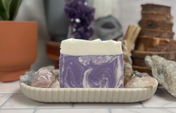 SWEET DREAMS Lavender Peppermint Handmade Cold Process Soap Made with Essential Oils | All Natural | Relaxing | Calming Soap