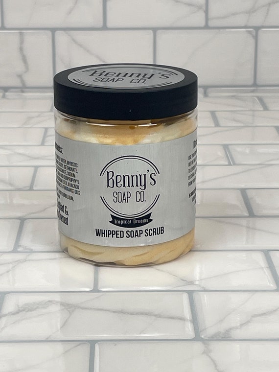 TROPICAL DREAMS Whipped Soap Scrub 6oz | Handmade | Sugar Scrub | Sudsy Exfoliator