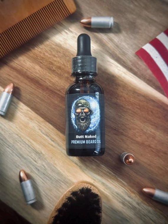 NAKED Beard Oil | Unscented Premium Beard Oil | 1 oz | Men's Grooming Products | Bearded Assassins | Benny's Soap Co