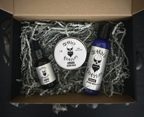Bearded Assassins- On The Run BASIC BEARD KIT with Loved Premium Beard Oil, Beard Balm & Beard Wash