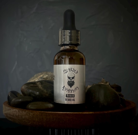 NAKED Beard Oil | Unscented Premium Beard Oil | 1 oz | Men's Grooming Products | Bearded Assassins | Benny's Soap Co