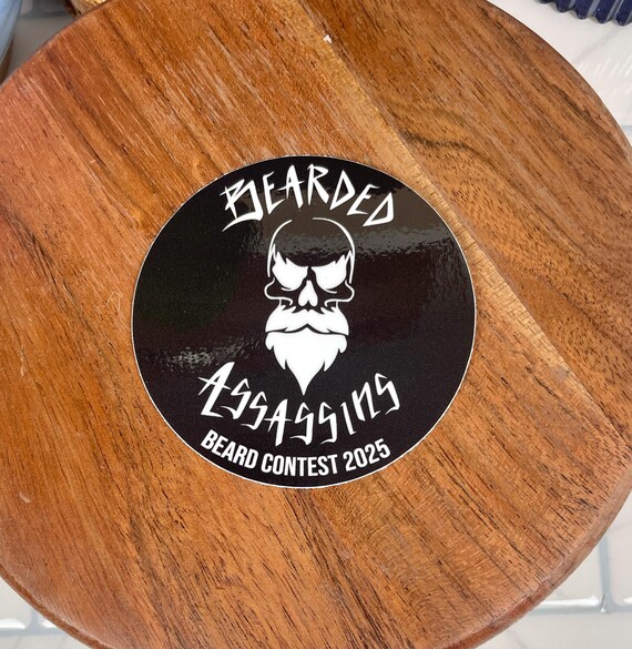 Bearded Assassins Sticker 3 INCH Size | 2025 Limited Edition Beard Contest Sticker