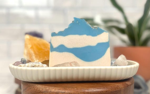 BEACH DAY Handmade Cold Process Soap in Blue Hawaiian Scent-Tropical Summer Body Care