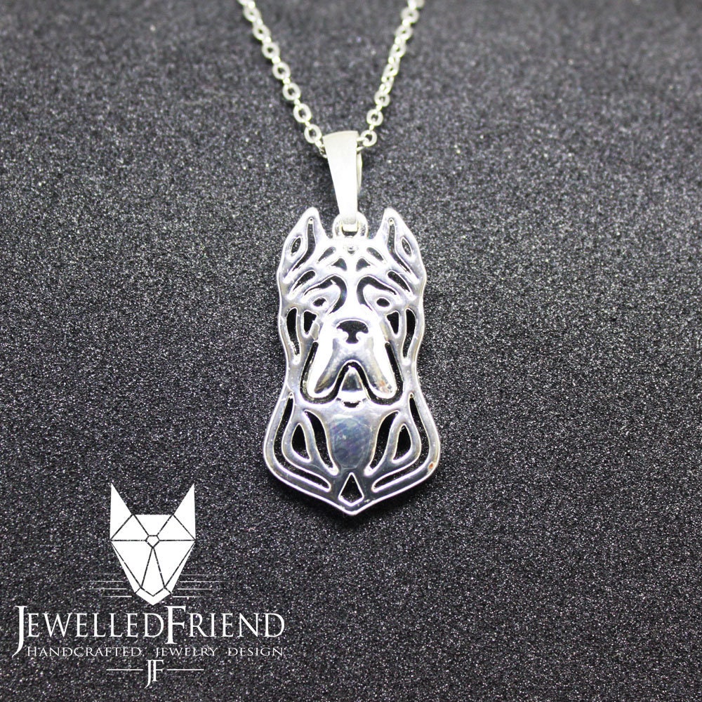 Cane corso jewelry pendant-Sterling Silver-Personalized Pet Necklace ...