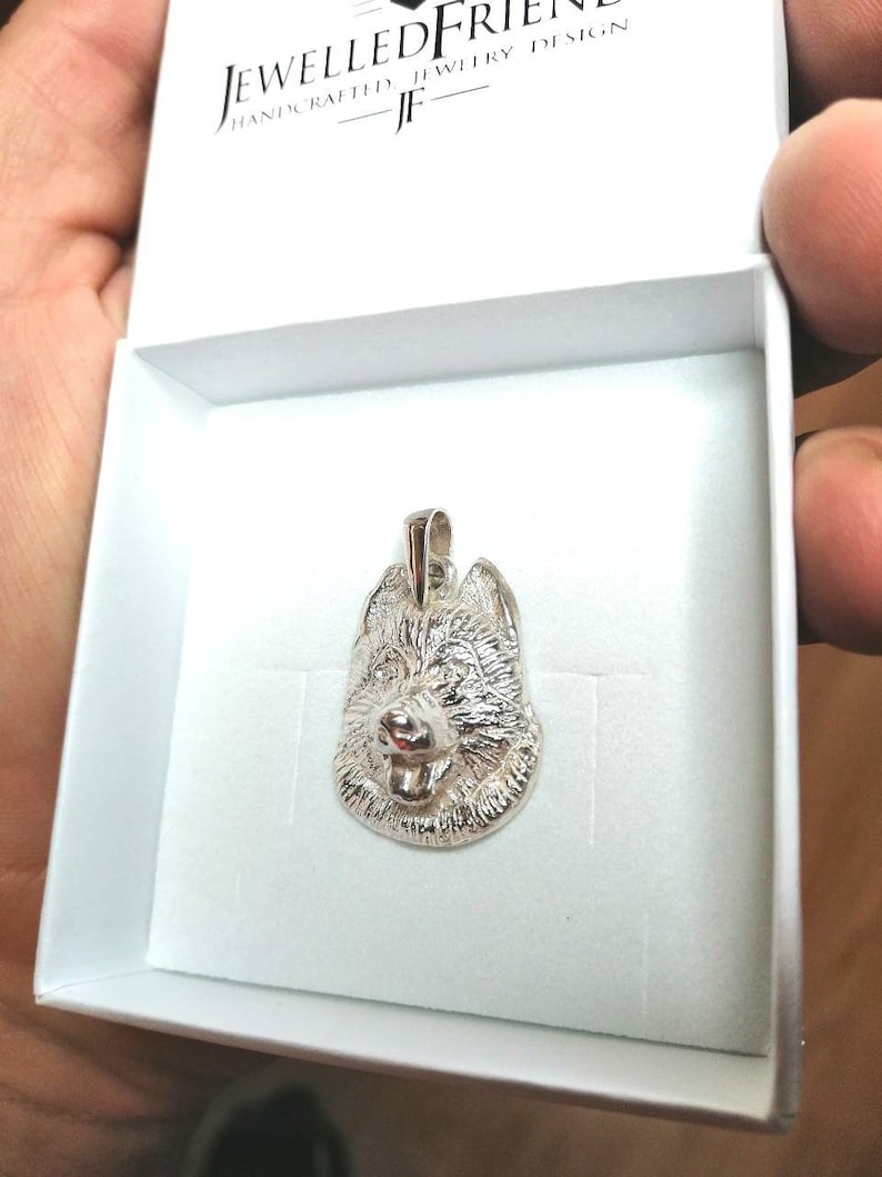 Siberian husky jewelry pendant Sterling Silver Dog jewelry Necklace-Personalized Pet Necklace