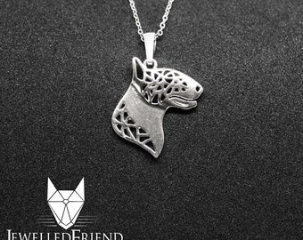 Bull terrier jewelry pendant-Sterling Silver-Personalized Pet Necklace-Dog lover gift-Custom Dog Necklace-Pet Memorial Gift