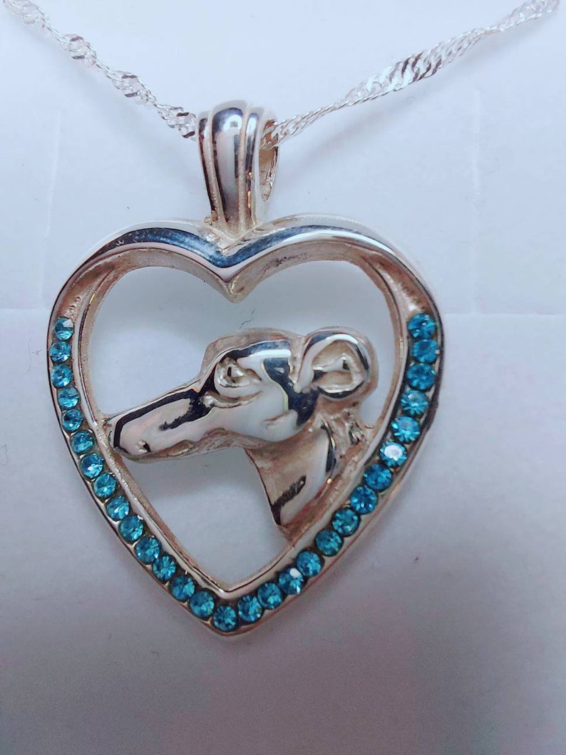 Greyhound jewelry necklace pendant with swarovski crystal-Sterling Silver-Personalized Pet Necklace-Dog lover gift-Pet Memorial image 3