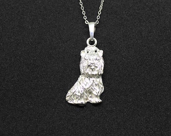 Yorkie jewelry pendant-Sterling Silver-Personalized Pet Necklace-Dog lover gift-Pet Memorial
