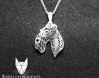 Airedale terrier jewelry pendant-sterling silver-Custom Dog Necklace-Pet Memorial Gift-Dog Mom Gift-Pet jewellery