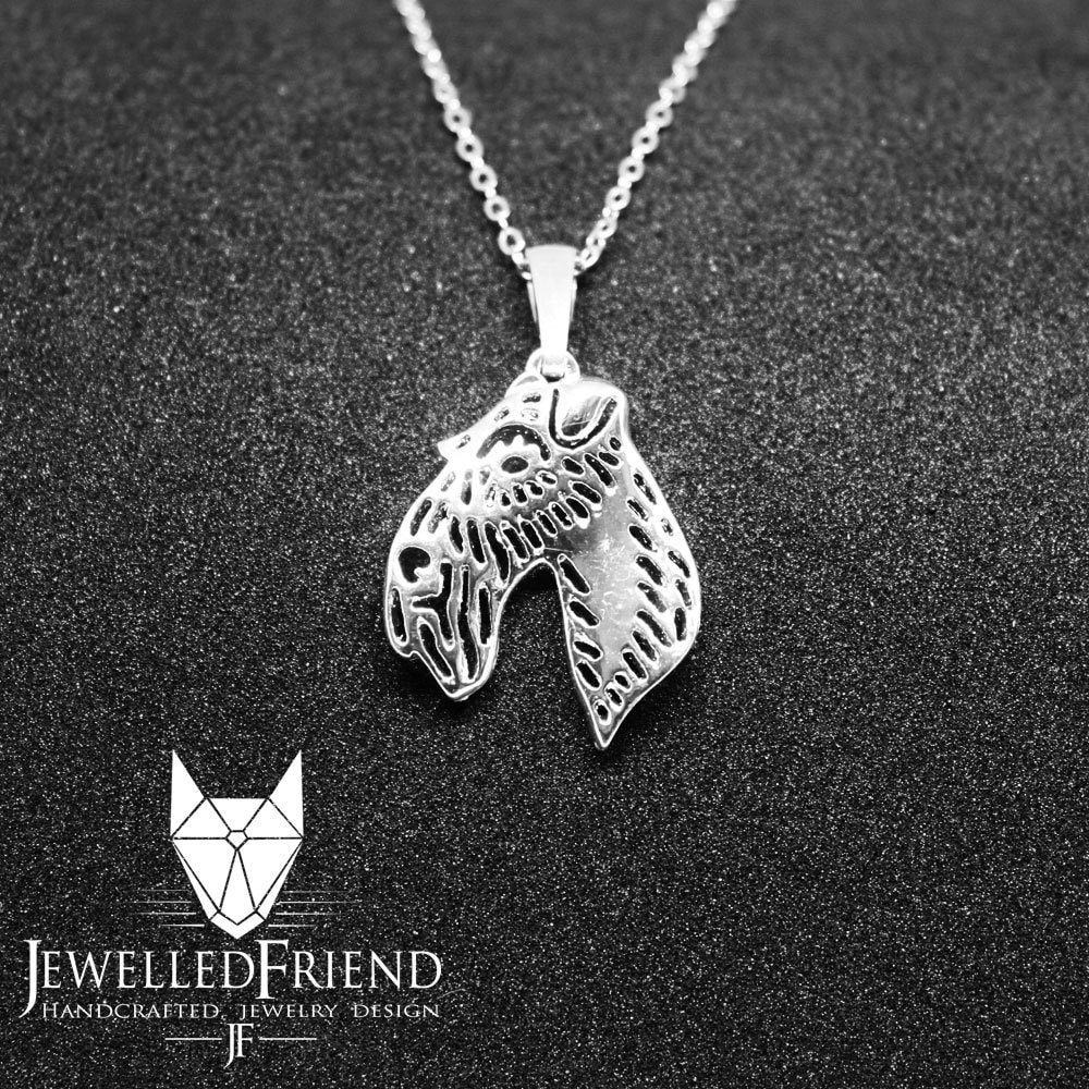 Airedale terrier jewelry pendantsterling silverCustom Dog Necklace