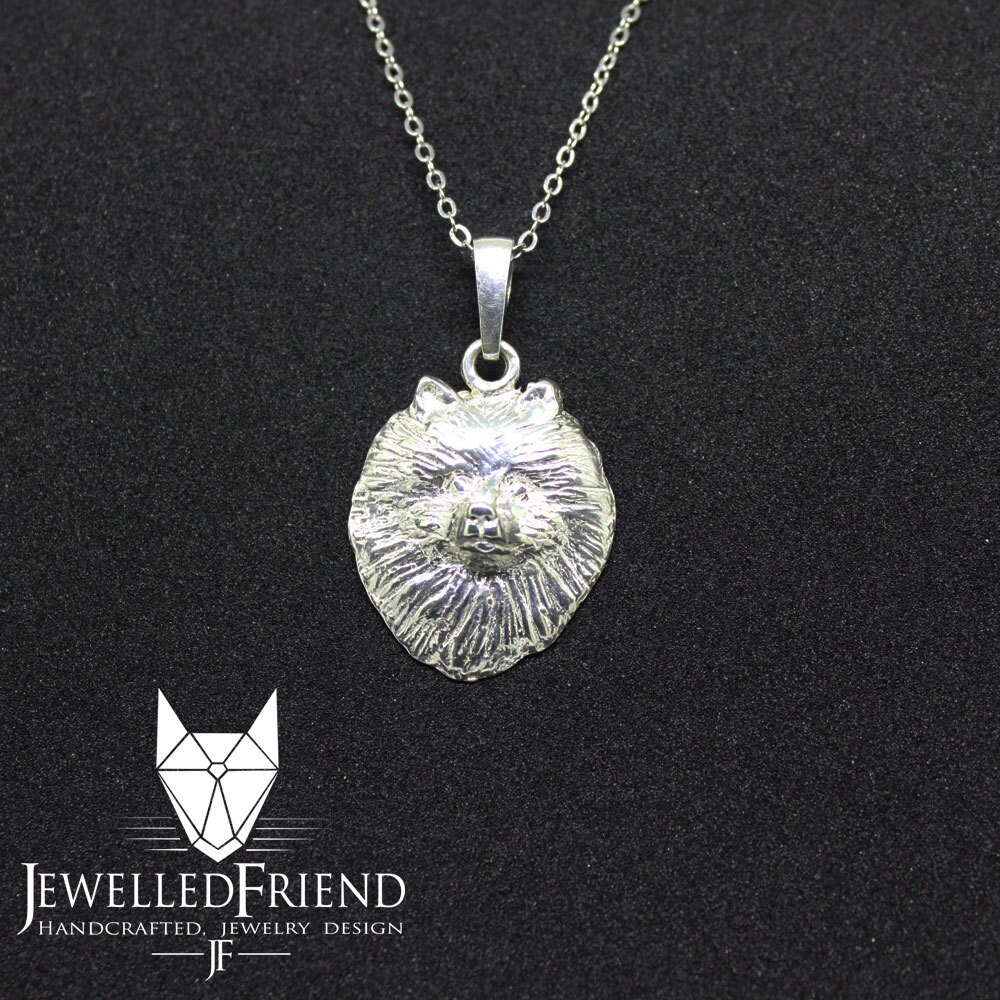 Pomeranian spitz jewelry pendant-Sterling Silver-Personalized Pet ...