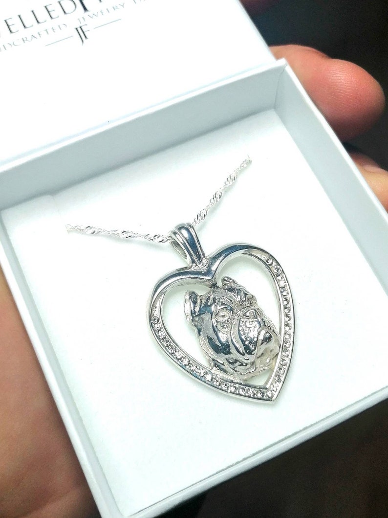 Cane corso jewelry necklace pendant with swarovski Etsy