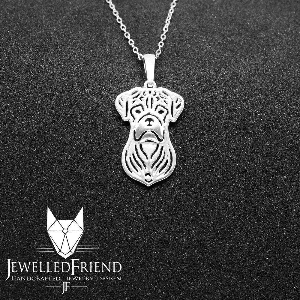 Boxer dog jewelry pendantSterling SilverPersonalized Pet NecklaceDog