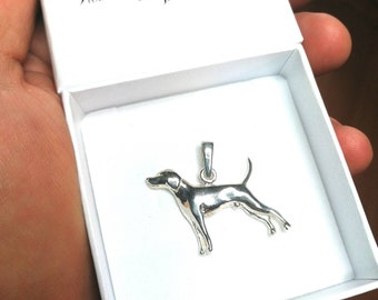 Hungarian vizsla jewelry pendant-Sterling Silver-Personalized Pet Necklace-Dog lover gift-Pet Memorial