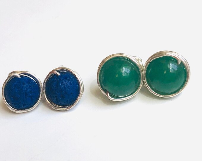 Multishape Stone French Wire Earrings