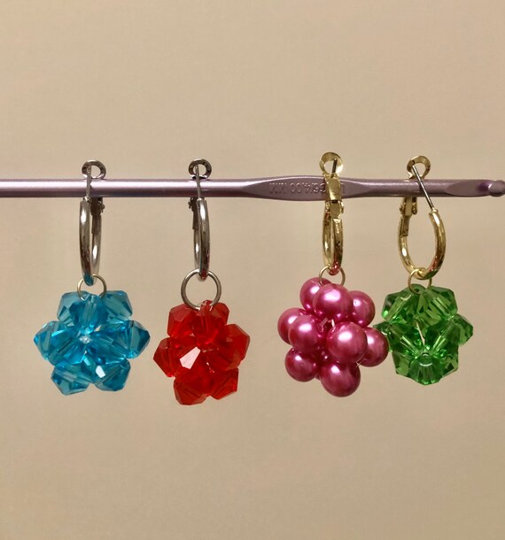 Crystal Ball Dangle Earrings Crystal Drop Earrings Small Etsy