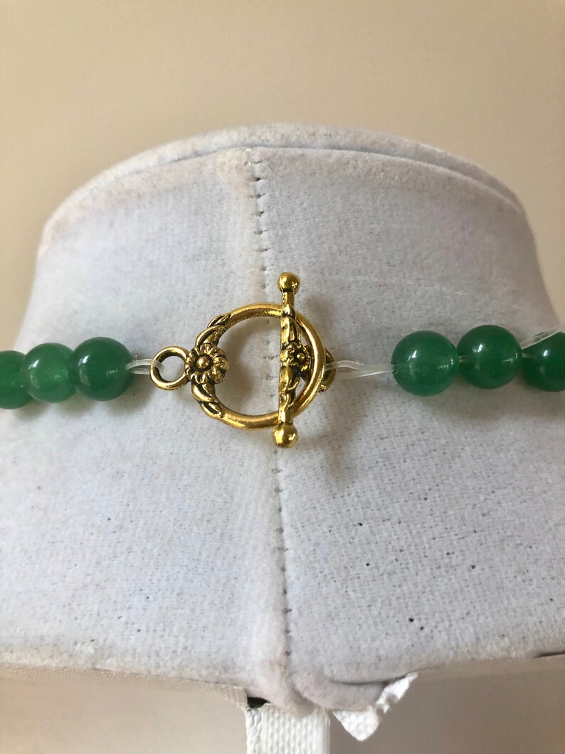 Green Aventurine Necklace Green Chunky Necklace Green Women Necklace,Holiday Gift For Her Beaded Necklace Green Imperial Jasper Necklace