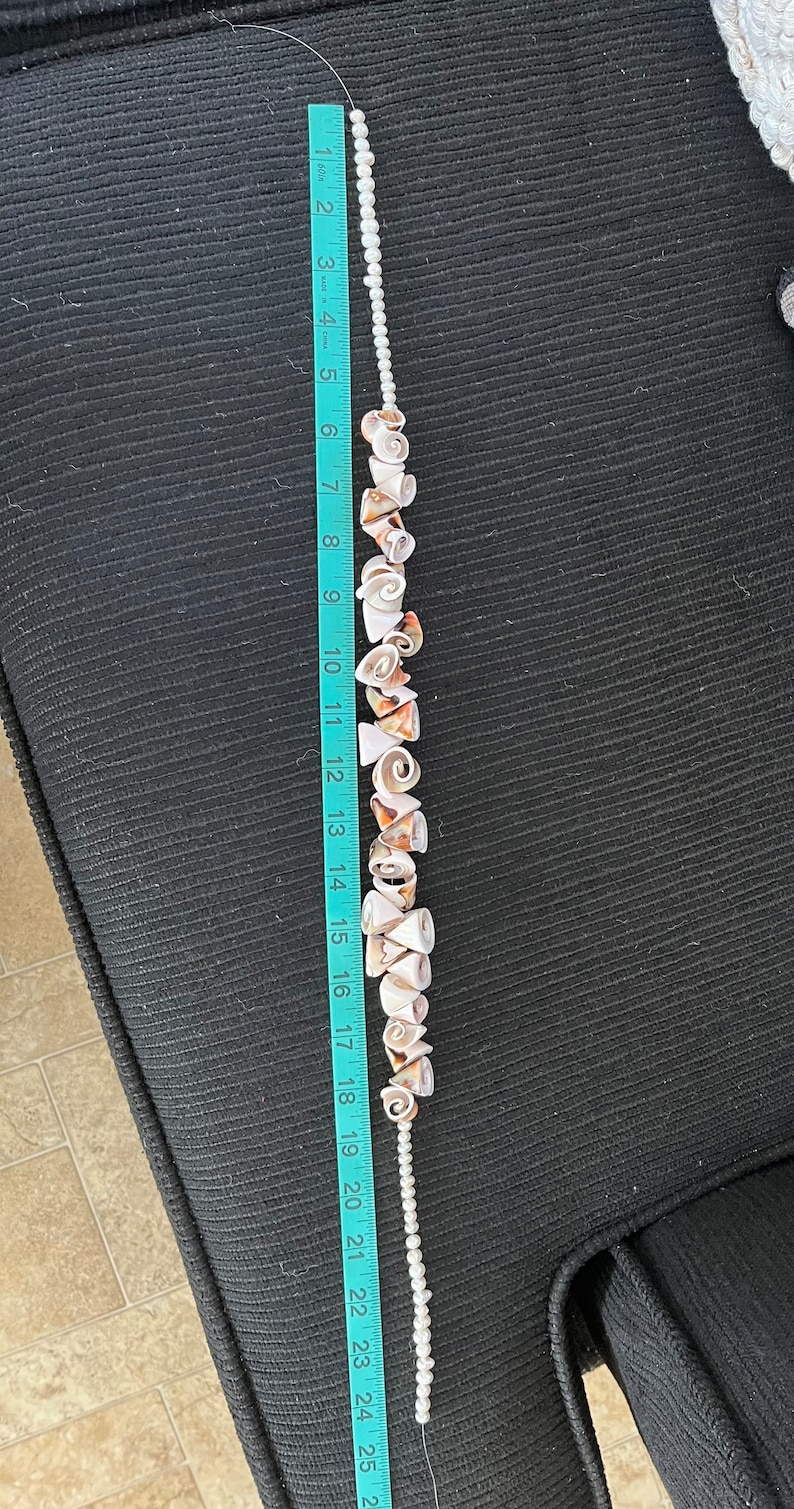 Seashell Pearl Long Necklace Set Freshwater Pearl Necklace Etsy