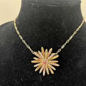 Rhinestone Pendant Choker: Vintage Style Crystal Bridal Necklace Sparkly Crystal Gold Tone Jewelry