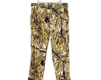 Vintage Cabelas Fleece Camo Hunting Pants- Mens 38- EUC- vintage outdoor pants- hunting- outdoors