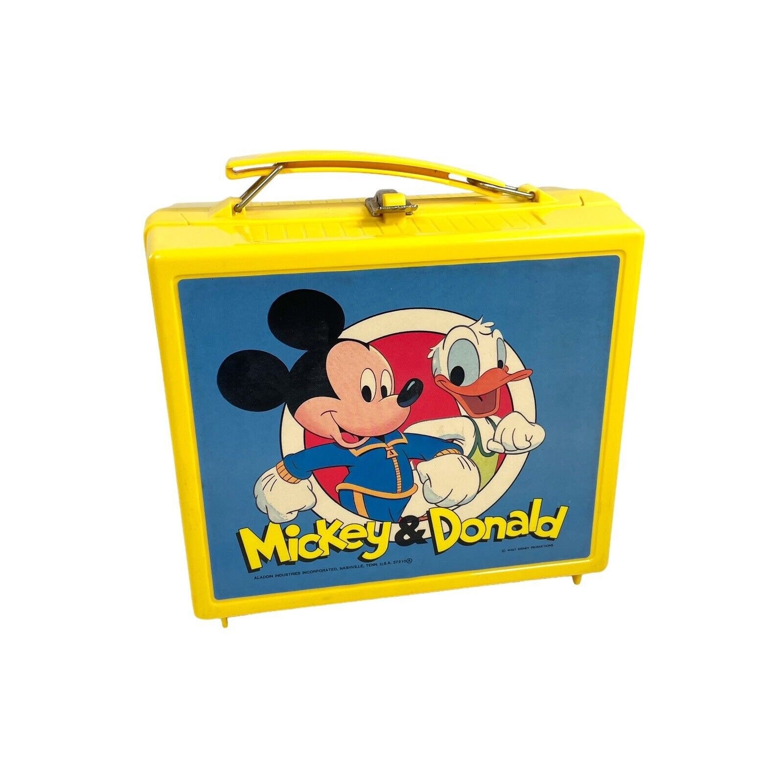 Aladdin Mickey Lunch Kit ミッキーマウス　1980年代 Vintage Disney Mickey Mouse Head Lunch Box Kit by Aladdin