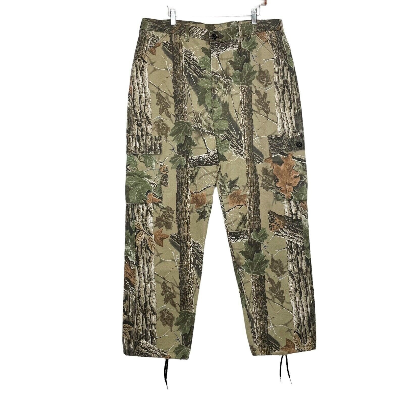 Mens Realtree Forest Camouflage Cargo Utility Trousers Hunting Jungle Camo M-2XL 