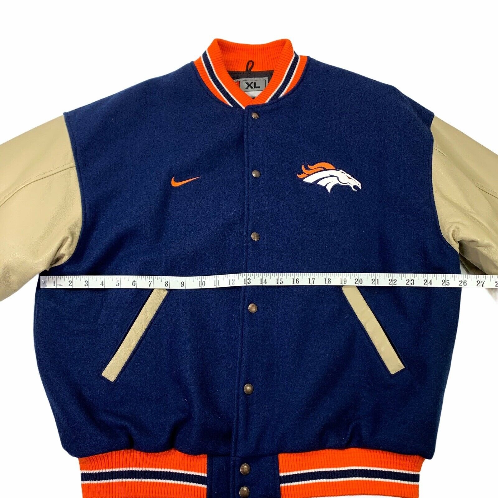 Rare Nike Denver Broncos Lined Varsity Letterman Jacket Etsy