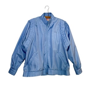 Vintage 90s Prince Tennis Light Blue Full Zip Windbreaker Jacket-Vented, Size L- vintage clothing- vintage fashion- vintage tennis jacket