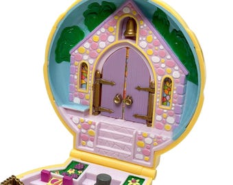 Vintage 1989 Polly Pocket Nancy's Wedding Day- Complete With