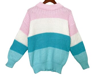 Pink Blue Sweater - Etsy