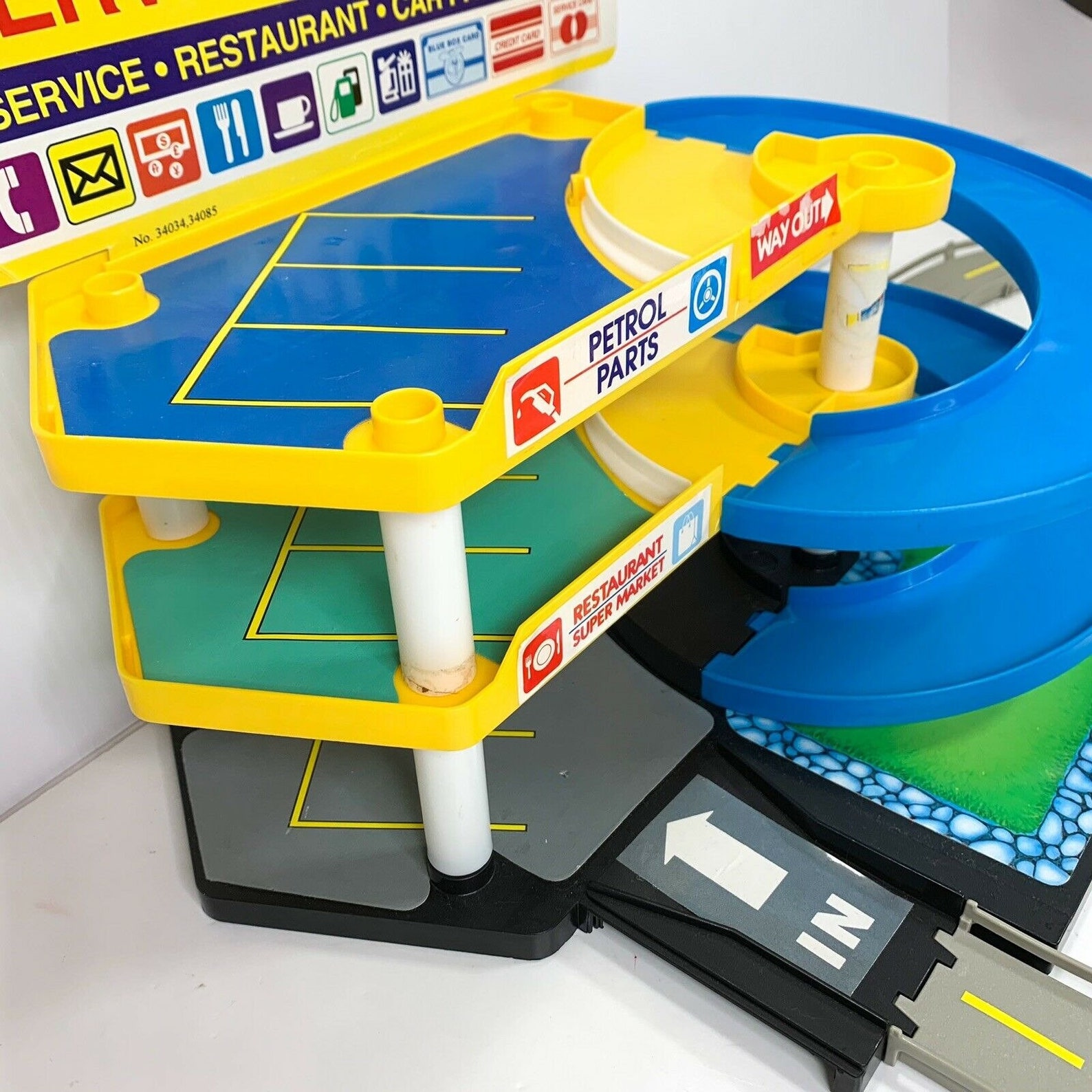 Vintage Blue Box Toys Garage M1 Motorway Service Station Toy Etsy