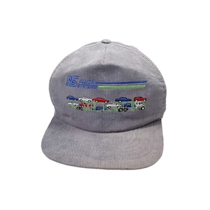 Vintage Corduroy Allied Systems Snapback Trucker Hat USA- Gray- Embroidered- vintage clothing- vintage fashion- automotive