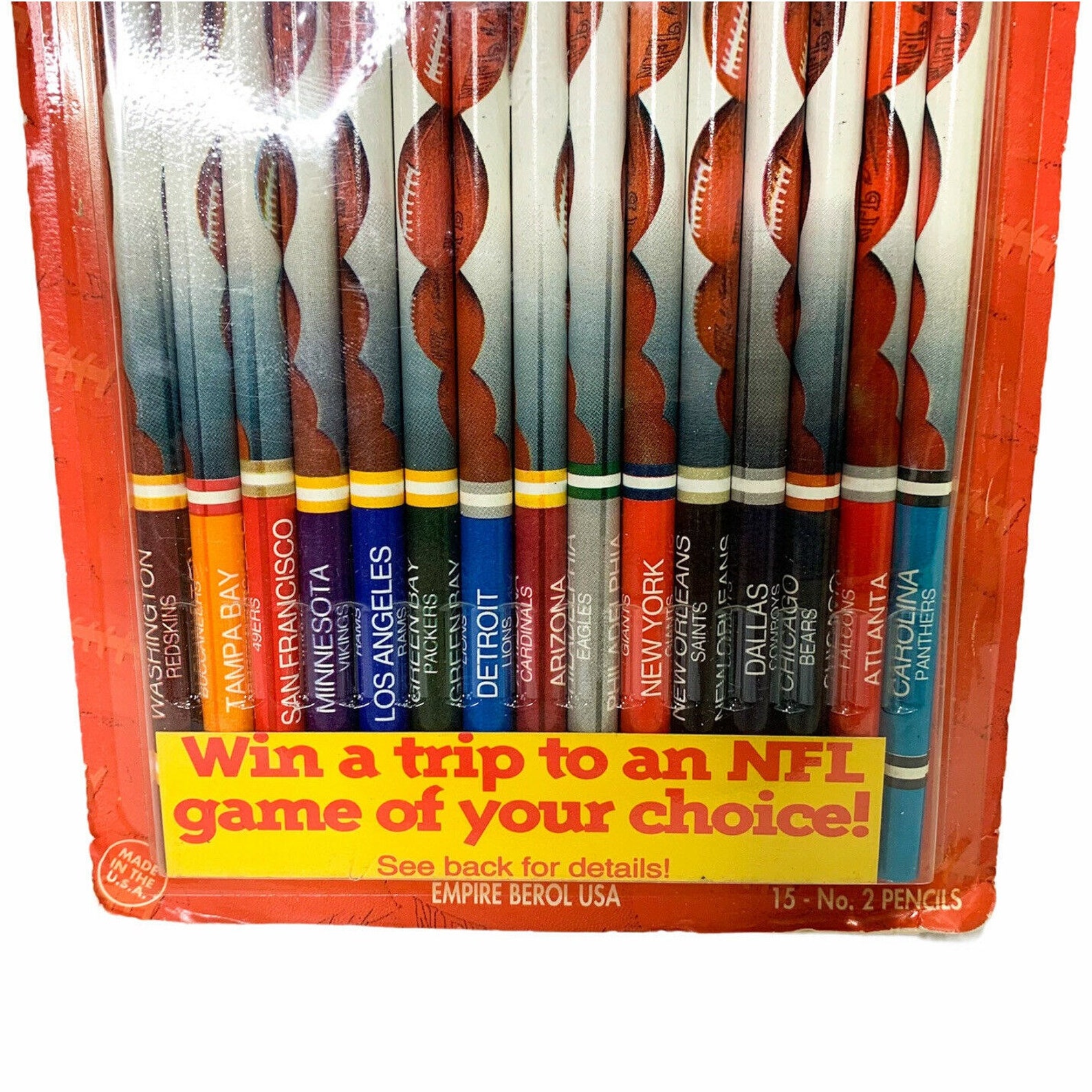 Vintage NFL Team Pencils Afc & Nfc Collectors Set Berol Etsy