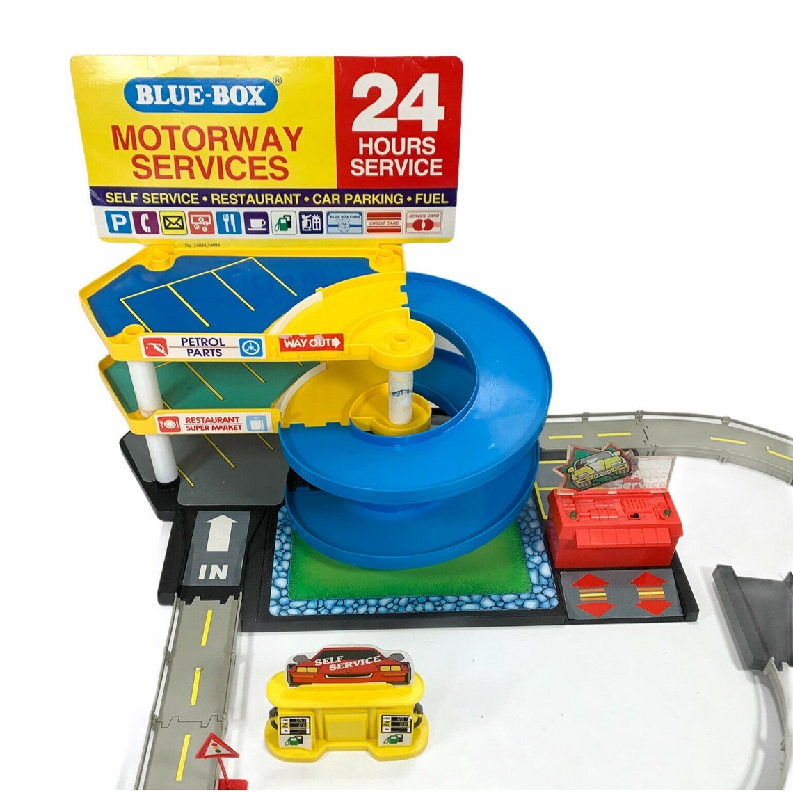 Vintage Blue Box Toys Garage M1 Motorway Service Station Toy Etsy